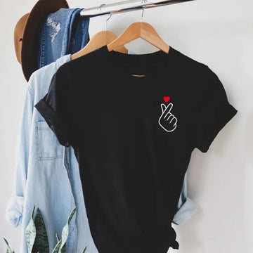K-Pop Finger Heart T-Shirt